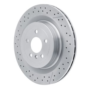 Mercedes-Benz ML63 AMG Brake Rotor (1) - Rear - R1 Concepts - Drilled and Slotted - `12-`19